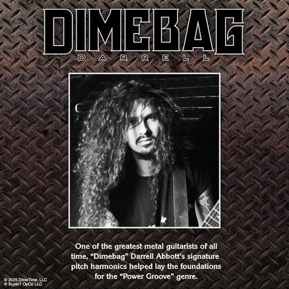 Super7 Reaction Figure Dimebag Darrell (Culprit) - 3.75" Dimebag Darrell Action Figure with Accessory - Classic Heavy Metal Collectibles and Retro Toys