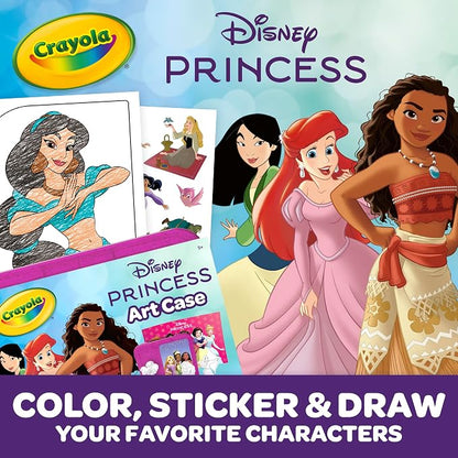 Crayola Disney Princess Art Case (75ct) Art Kit for Kids, Art Supplies, Coloring Set, Gift for Girls & Boys