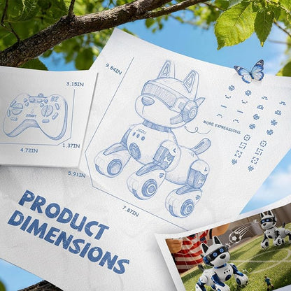 Smart Robot Dog, 2.4GHz Remote Control Robot Dog Toys for Kids 5-7 8-12, Voice & APP Control, Interactive Realistic Robot Puppy Toys for 5 6 7 8 9 10 11 12 Year Old Boys, Birthday Boy Girl Gift