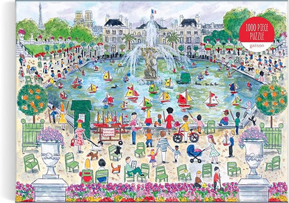 Galison Springtime in Paris – 1000 Piece Michael Storrings Puzzle Featuring The Ornamental Grand Bassin Pond in The Spring