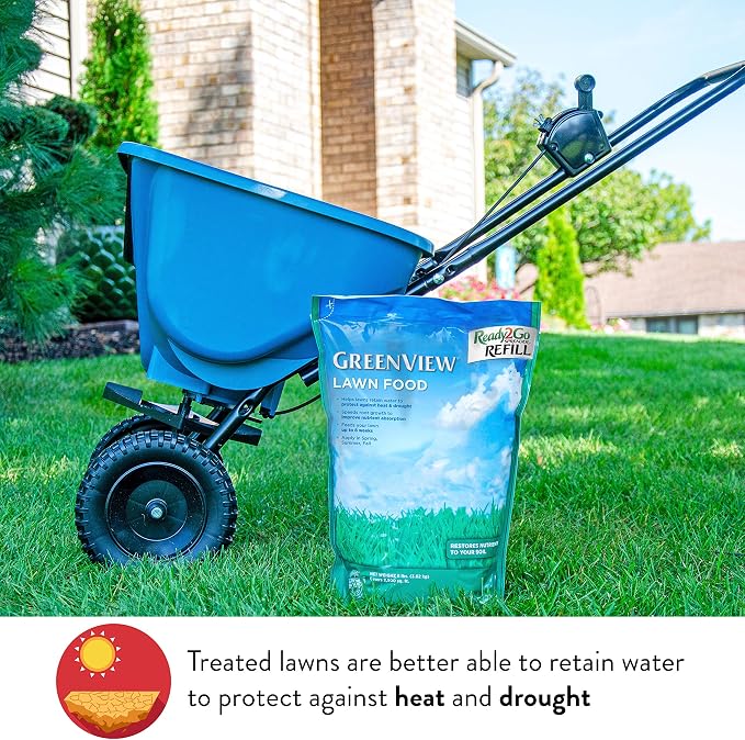 GreenView Lawn Food 16 lb. Bag, Covers 5,000 sq. ft. | 22-0-4 NPK formula - Restores soil nutrients - 8 weeks continuous feeding
