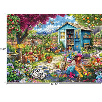 RoseArt - Hobby Haven - Couple in The Garden - 1000 Piece Jigsaw Puzzle for Adults