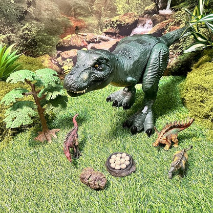 21inches Large Remote Control Dinosaur Toys Sound, Light, Roaring, Mist Spray, Realistic Walking T-Rex RC Tyrannosaurus Dinosaur Toys for Kids Boys Girls 3-10 Years Old